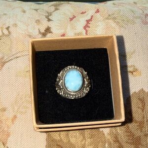 Blue Sterling Ring
